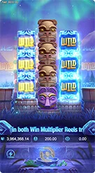 Totem Wonders · Pemeriksaan panel status taruhan dan saldo yang berada di bawah tiang totem.